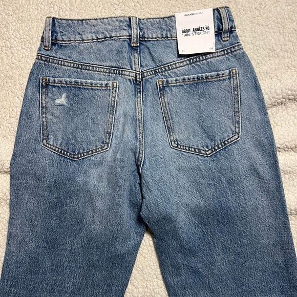 NWT Garage Denim 90s Straight Leg Ripped Jeans Size 1 - Picture 7 of 8
